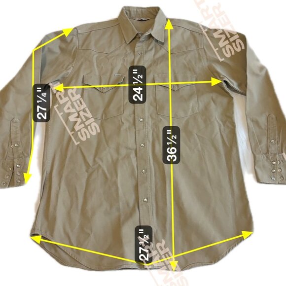 Carhartt Canvas Western Pearl Snaps Button Up Work Shirt Tan Brown - Picture 3 of 5